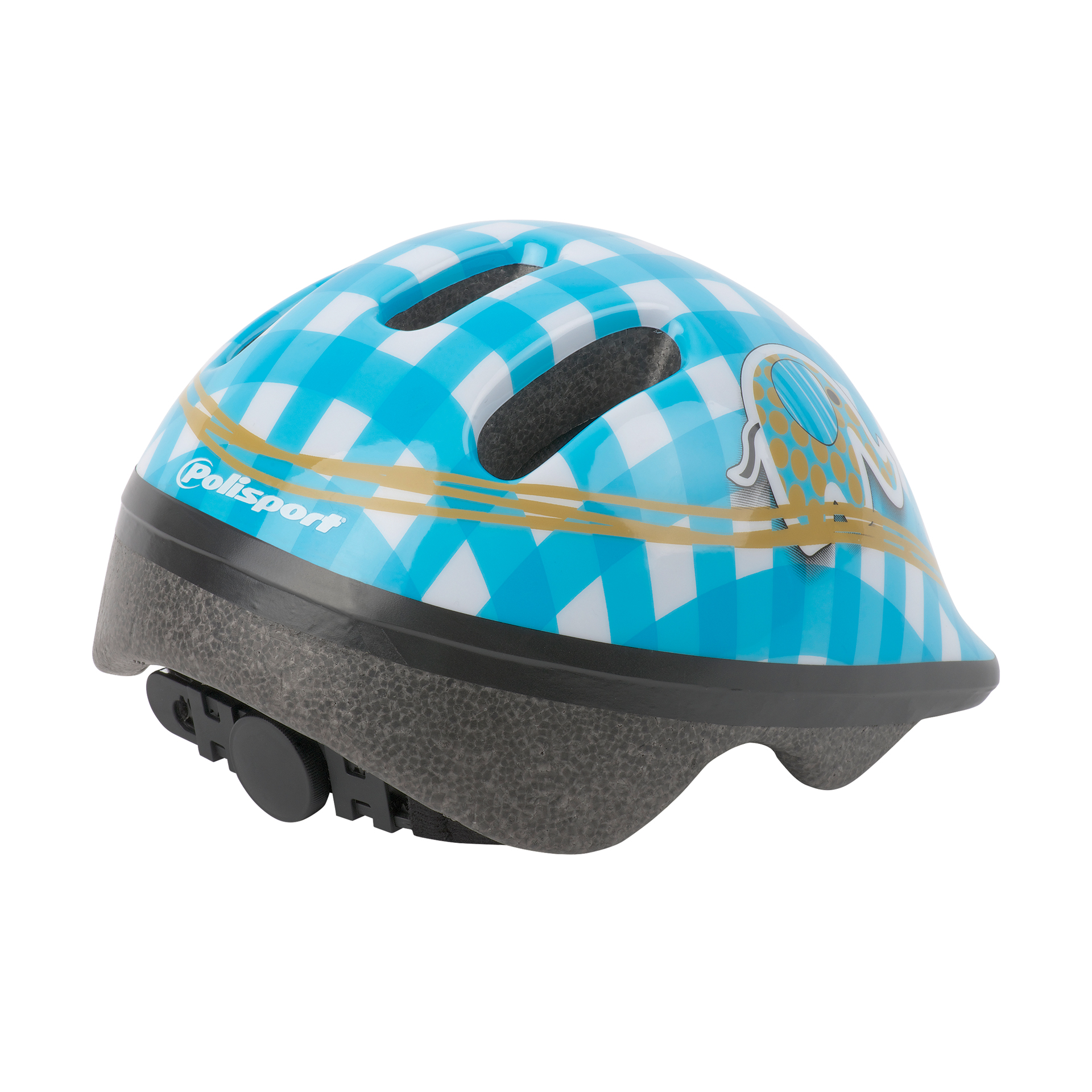 Polisport Babyhelm Olifant Wit/Blauw - Afbeelding 3